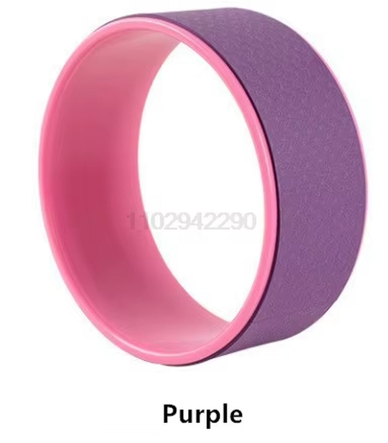 12" Yoga Wheel Back Roller Deep Tissue Massager Yoga Stretching Equipmen for Back Pain Relief 