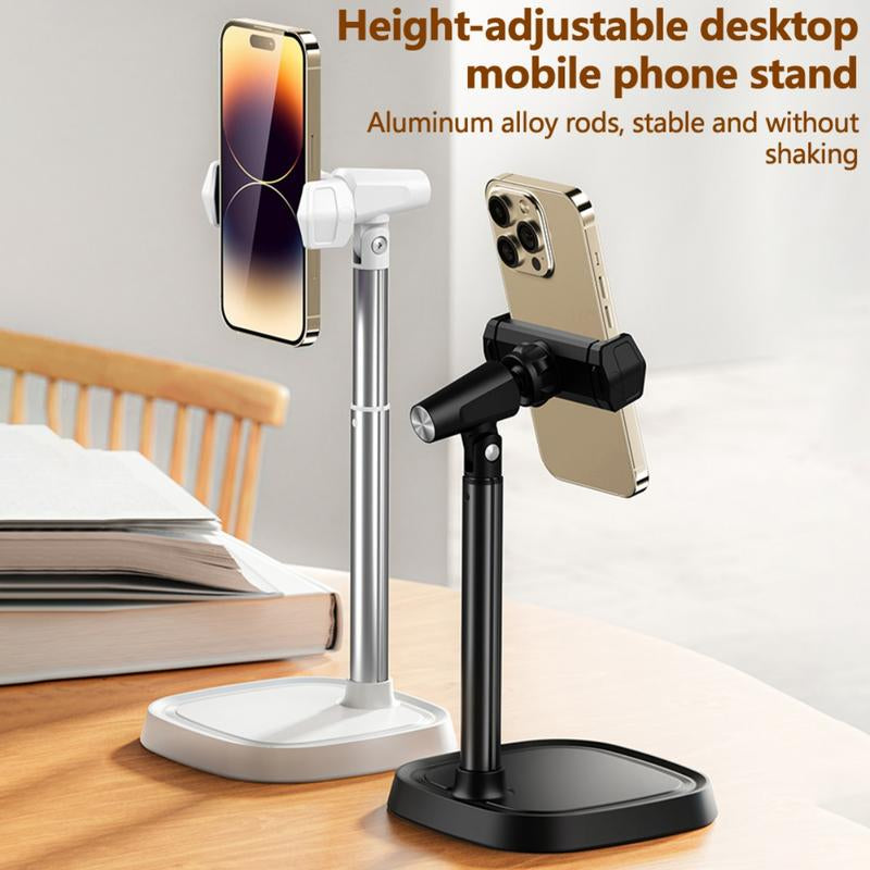 Adjustable Iphone Holder for Desk, Phone Mount for Iphone 17-11, Ideal for Live Streaming, Video Calls & Online Learning, Height Stand for All Phones