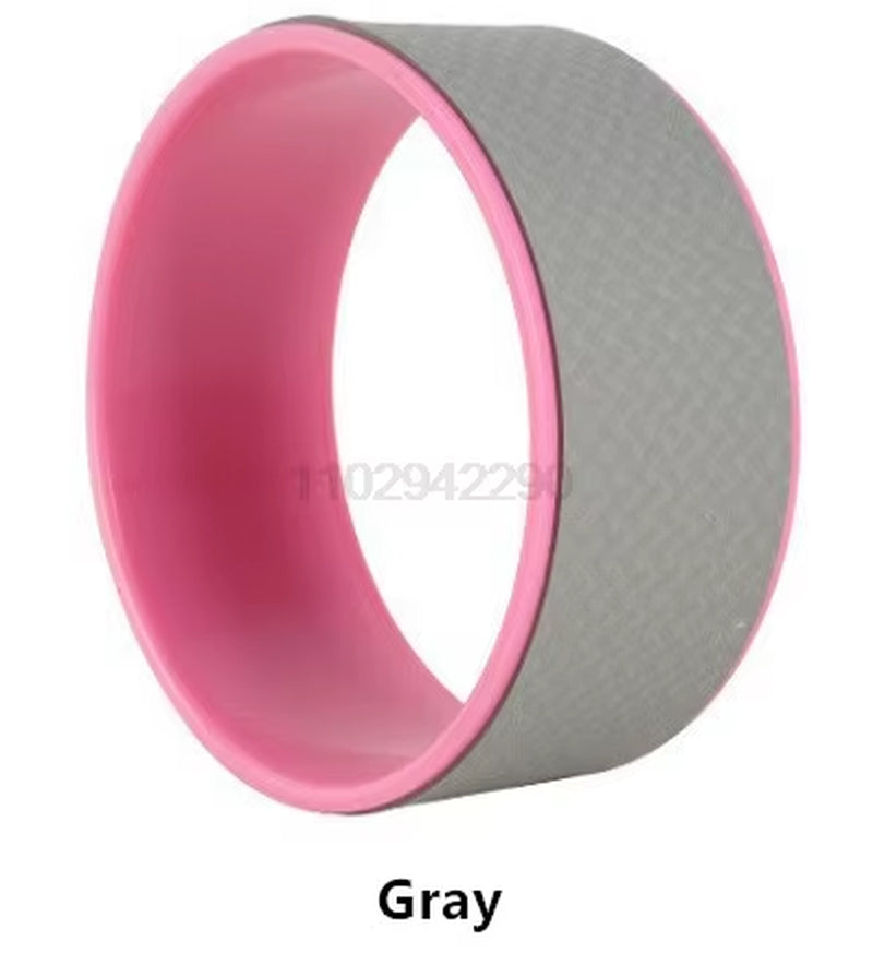 12" Yoga Wheel Back Roller Deep Tissue Massager Yoga Stretching Equipmen for Back Pain Relief 